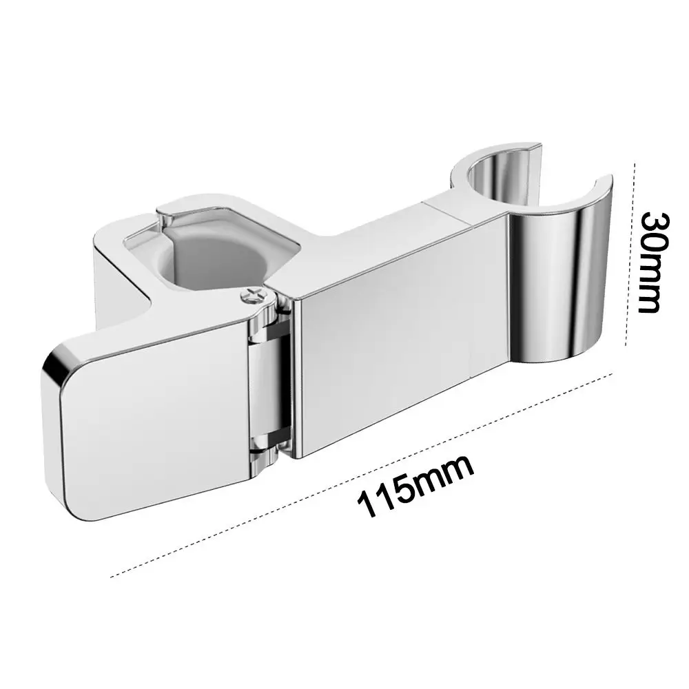 Portable Round Pipe Shower Head Holder Clamps Rotatable Sprayer Fixed Base Replacement Adjustable Riser Rail Bracket