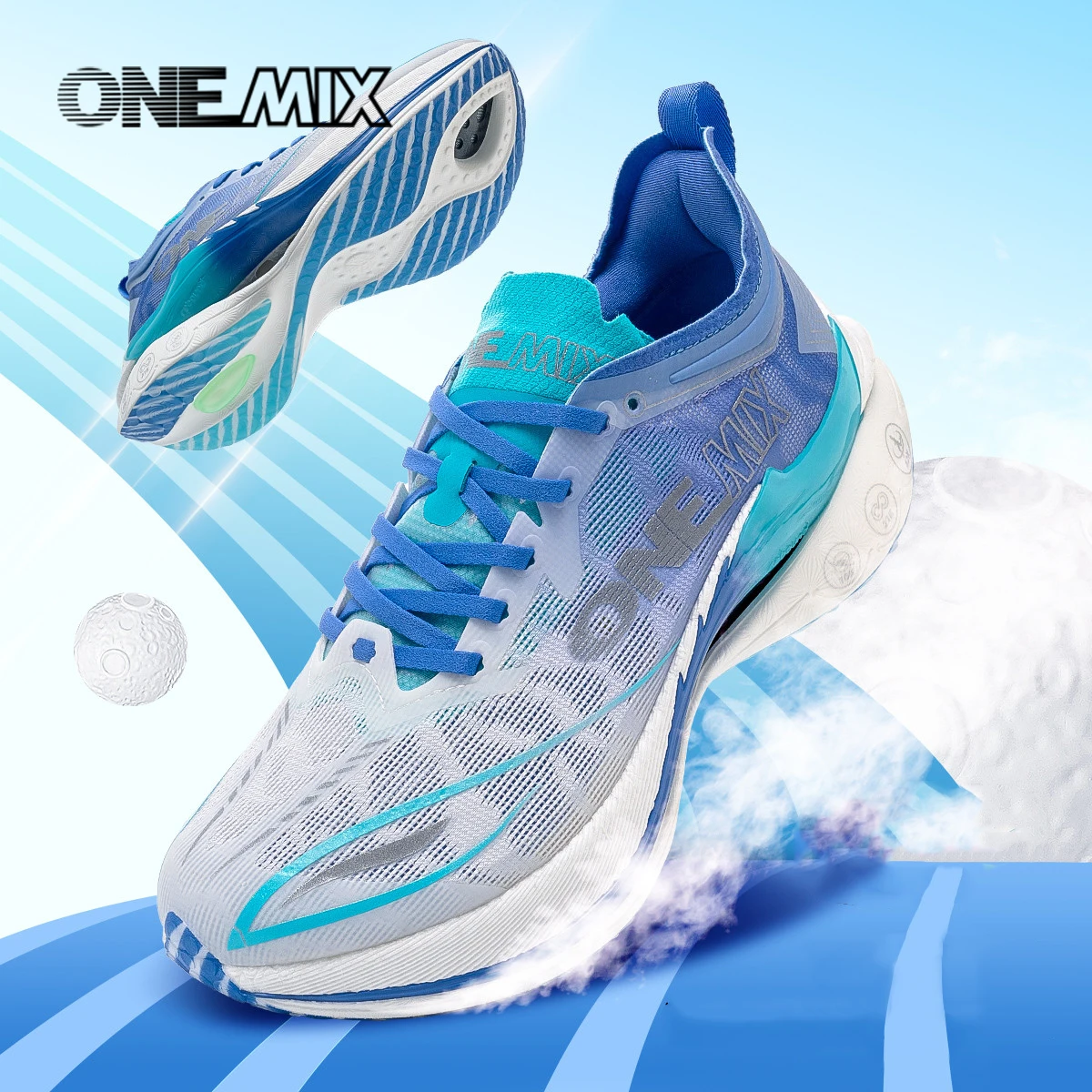 

ONEMIX Original New Carbon Fiber Running Shoes Training Outdoor Athletic Sport Shoes Rebound Racing Trail Anti-slip Men Sneakers