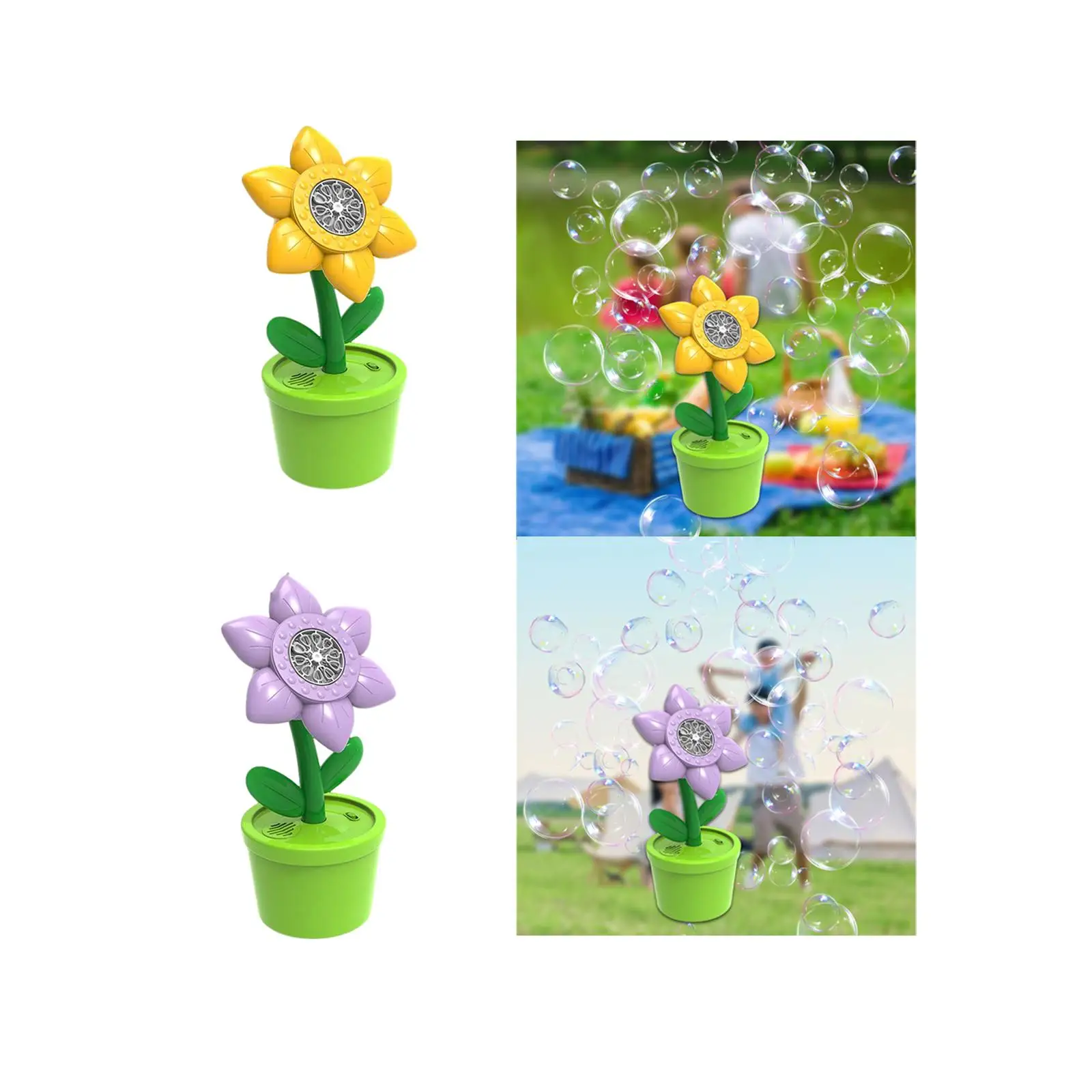 ดอกไม้ Bubble Maker ของเล่นเด็กแบบพกพาของเล่นเกมกลางแจ้ง Bubble Dispenser สําหรับงานปาร์ตี้งานแต่งงานวันเกิดวันหยุดของขวัญ