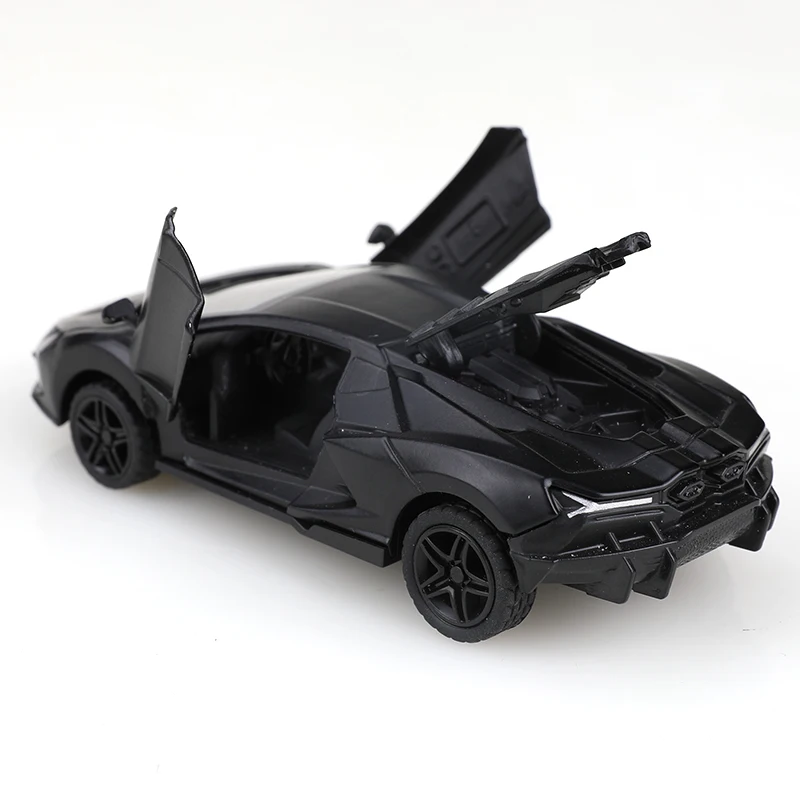 نموذج سيارة مصنوع من خليط معدني، نموذج سيارة رياضية واقعية، سيارة سباق لعبة الأطفال، سحب للخلف بالقصور الذاتي، أبواب قابلة للفتح، زخرفة سيارة صغيرة