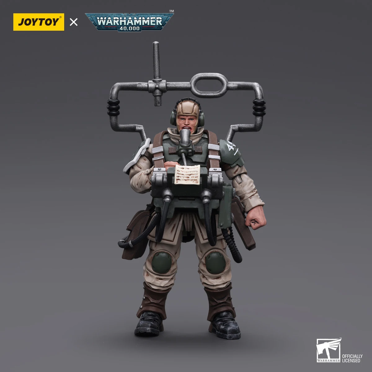 『In Stock』JOYTOY 1/18 Warhammer 40K Astra Militarum Cadian Command Squad Veteran with Master Vox Anime Games Figures Model Set