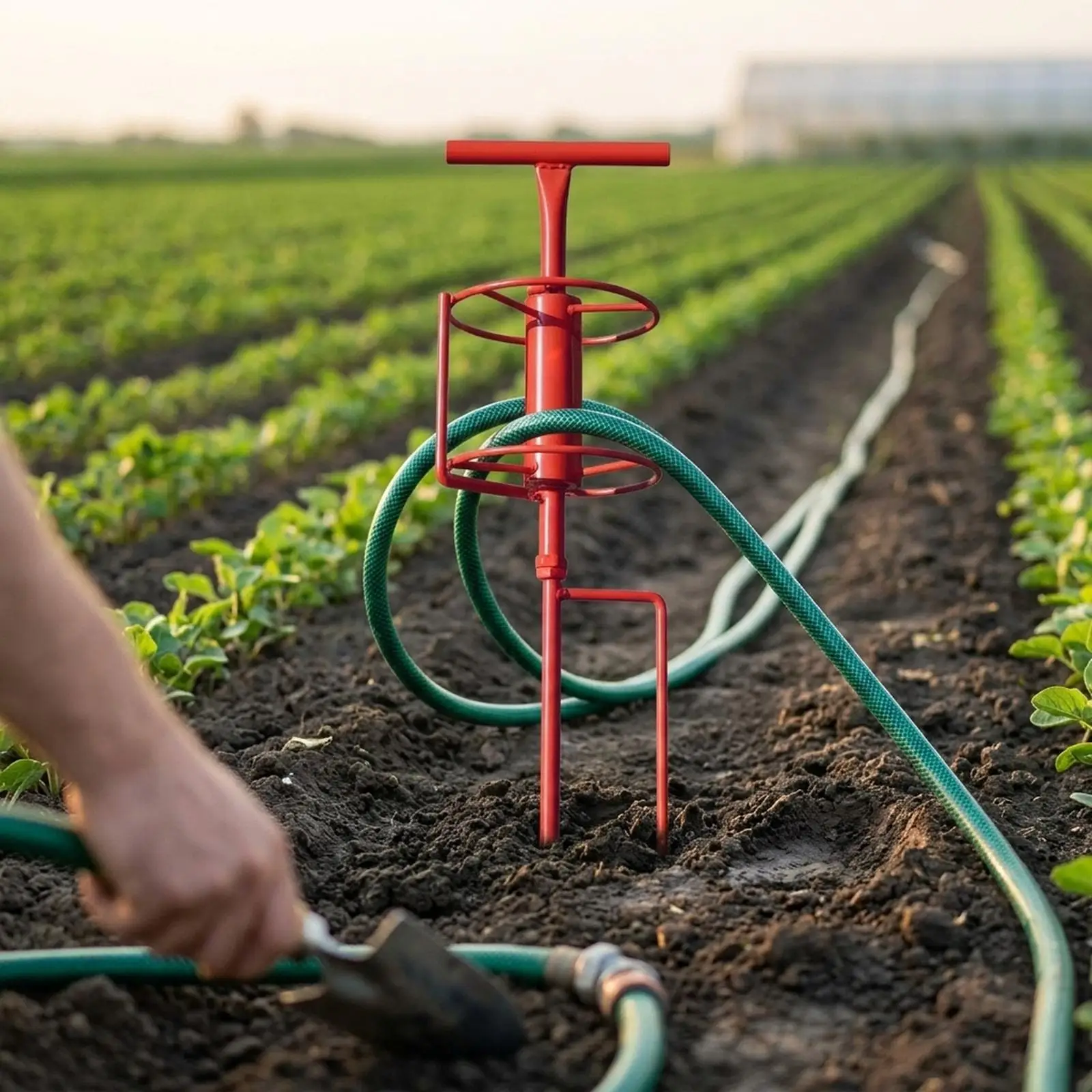 Garden Hose Guide Stake Iron Water Hose Spike for Agricultural Sprayer Tube Pulling and Farm Watering Support