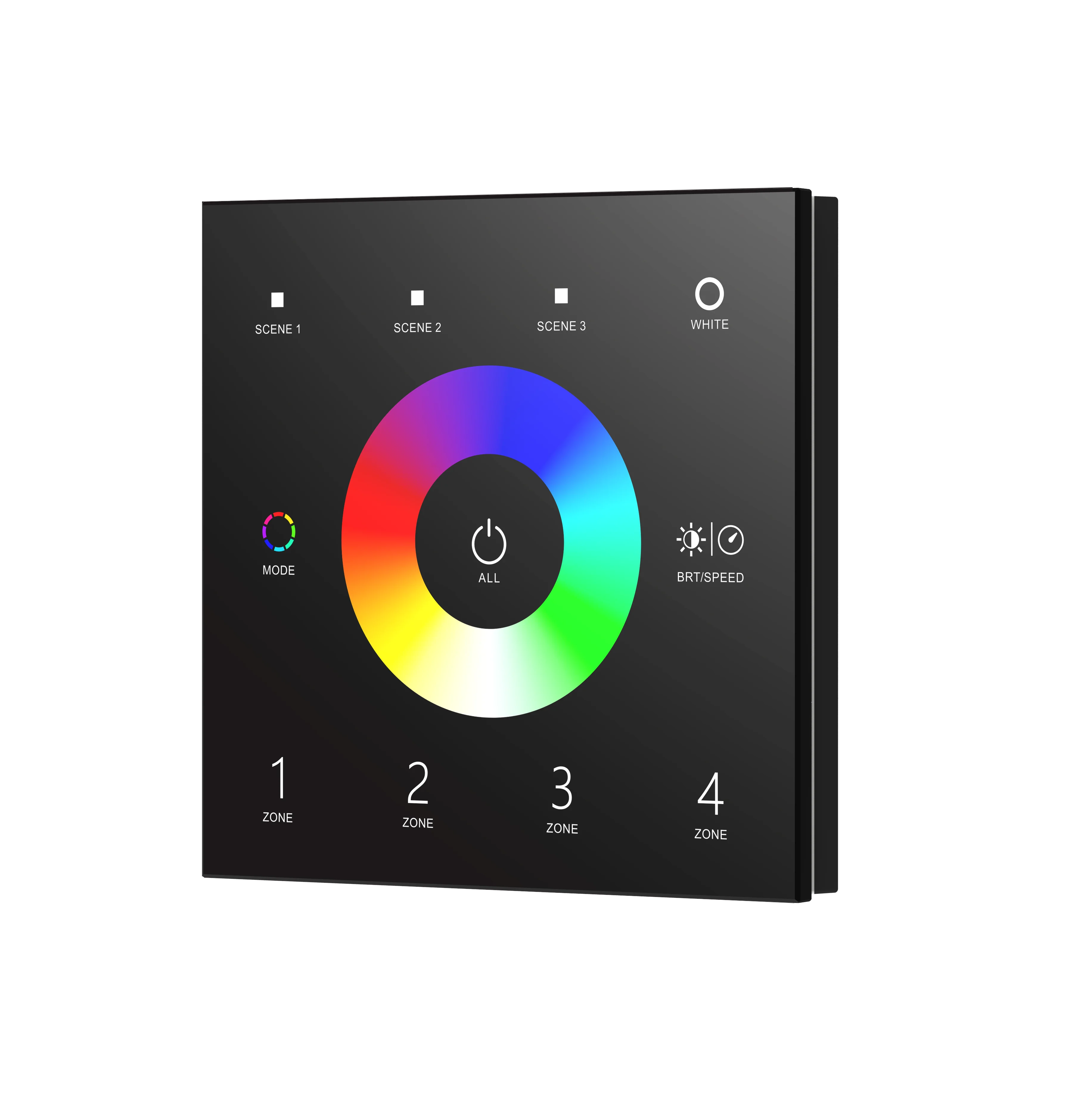 Panel táctil montado en la pared, controlador DMX 100-240VAC DMX512, RF 2,4 GHz, RGBW, RGBW, 4 zonas, color único, color Dual, T11,T12,T13,T14