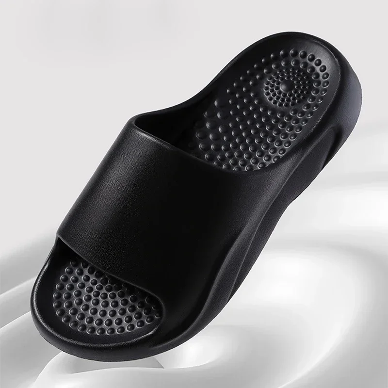 

Unisex Anti-Slip Soft Sole Cloud Slippers 2025 Summer Women Light Odorant Home Eva Slides Bathroom Bath Massage Elderly Slippers