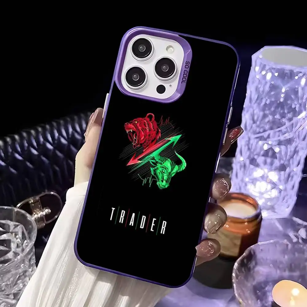 حافظة هاتف من Forex Day Trading Day Trader لهاتف iPhone17,16,15,14,13,12,11,Mini,Pro,SE,MAX,plus,Purple Matte غطاء سيليكون #3