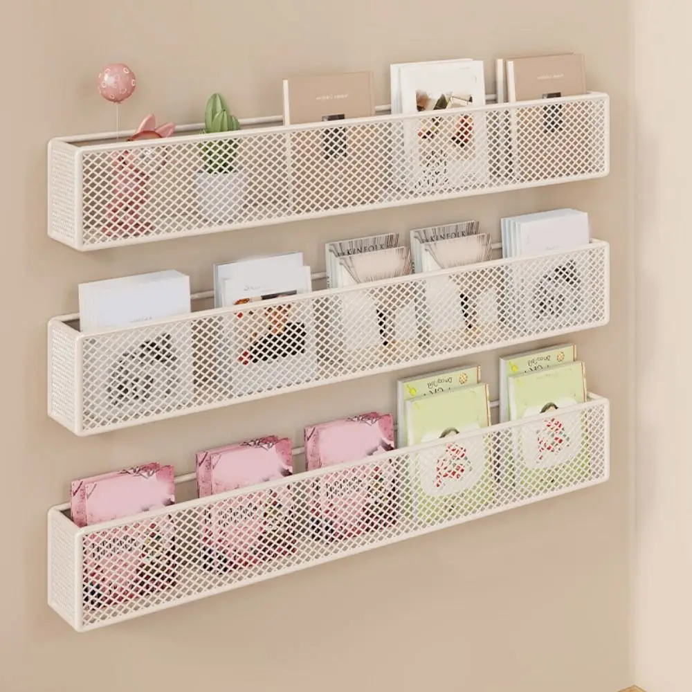 

Metal Picture Book Sorting Rack Punch Free Space Saving Picture Book Storage Rack Ultra Narrow Picture Book Organizer School