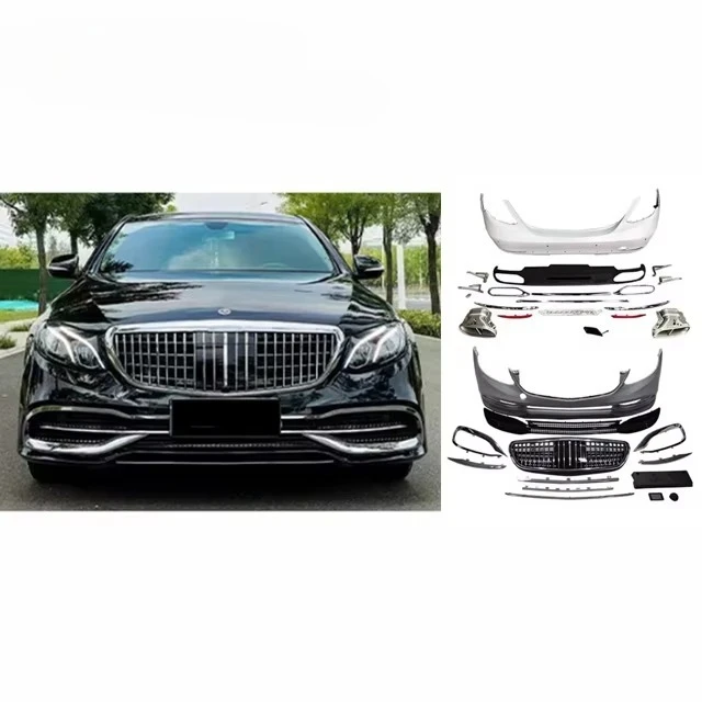 

For W213 E Class 17-20 Upgrade BodyKit Front Rear Bumper Grille Hood Front Lip Exhaust Pipe Bumper Kits