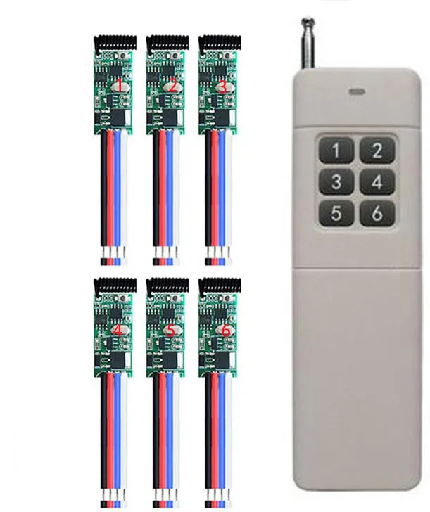 3000m 433Mhz Universal Wireless DC 3.6V-24V 12V Micro Remote Control Switch 1CH RF Relay Min Receiver LED Light Controller DIY