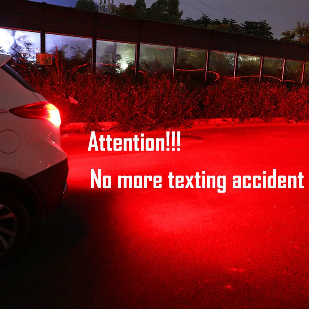 2pcs 1200LM T20 7443 W21/5W LED Red Strobe Flash Stop Light WY21W 3157 P27/7W LED Bulb for Car Brake Stop Light Tail Lamp