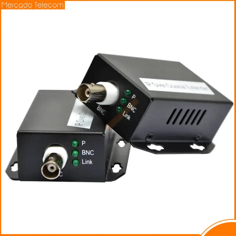 1Pair Ethernet IP Extender Over Coax HD Network Kit EOC Coaxial Cable Transmission Extender for Security CCTV Cameras