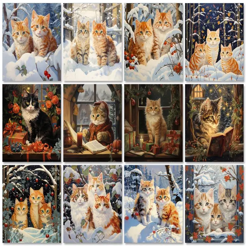 RUOPOTY 5D DIY Diamond Painting AnimalFull Diamond Art Kits Embroidery Rhinestone For Wall Decor