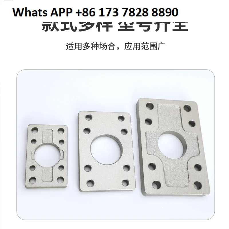 2 قطعة SMC اسطوانة FA شفة لوحة MBB القياسية اسطوانة الملحقات سلسلة 32/40/50/60/80/100 FA يلقي الصلب