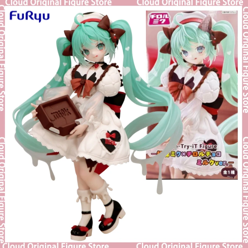 

In Stock 100% Original FuRyu Hatsune Miku X Tirol Chocolate Trio-Try-iT (Milk Ver.) Anime Figure PVC Collectible Model Toys