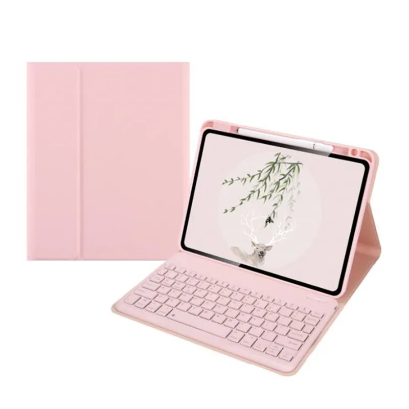 حامل غلاف لوحة المفاتيح اللاسلكية لباد برو 11 بوصة 2021 2020 2018 الروسية الإسبانية العربية لوحة المفاتيح ث/فتحة قلم رصاص