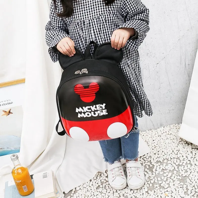 Tas ransel anak kapasitas tinggi, tas ransel anak perempuan, tas sekolah kapasitas tinggi, anti air, cangkang keras, tas ransel kartun Disney, tas ransel Mickey Minnie Mouse, tas ransel anak-anak, hadiah