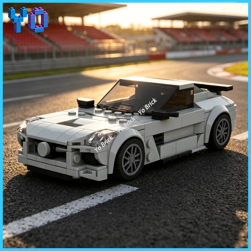 Premium Gullwing Coupe MOC Building Blocks High-Performance Race Car Model DIY Assembly Brick Ornament