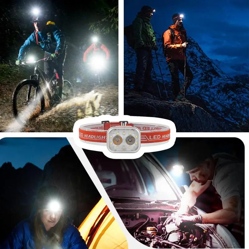 Rechargeable Headlights LED Rechargeable Night Fishing Flashlight Headlamp USB Rechargeable Outdoor Lighting Tool For Fishing