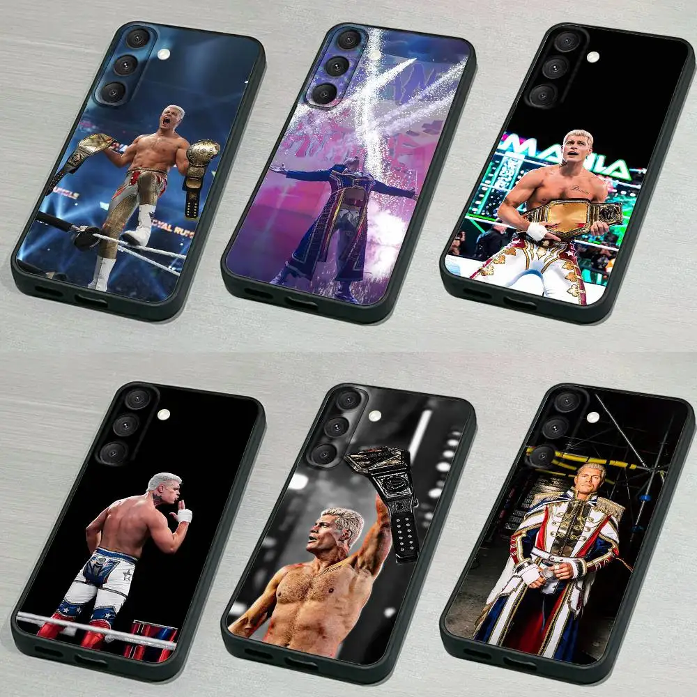 

Wrestler C-Cody R-Rhodes Phone Case For Samsung S 25,24,23,22,30,21,10,9,Ultra,Plus,Lite,FE,4,5G Black Soft Case