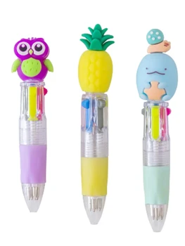 10/15/20支/包 可愛卡通4色迷你原子筆 卡哇伊獨角獸火烈鳥伸縮文具禮物 學校辦公用品 8 最佳銷售 禮物籃 - №1