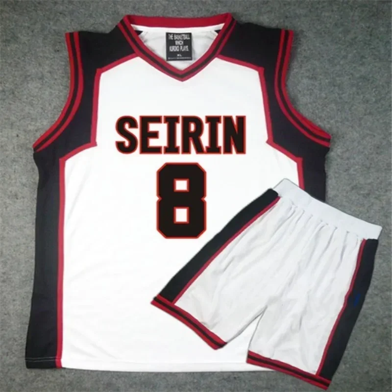 3D ชุดเครื่องแบบคอสเพลย์ Kuroko NO basuke JERSEY Basket เซ็ตชุดเสื้อผ้ากางเกงขาสั้นเบอร์10 11 Kagami Taiga