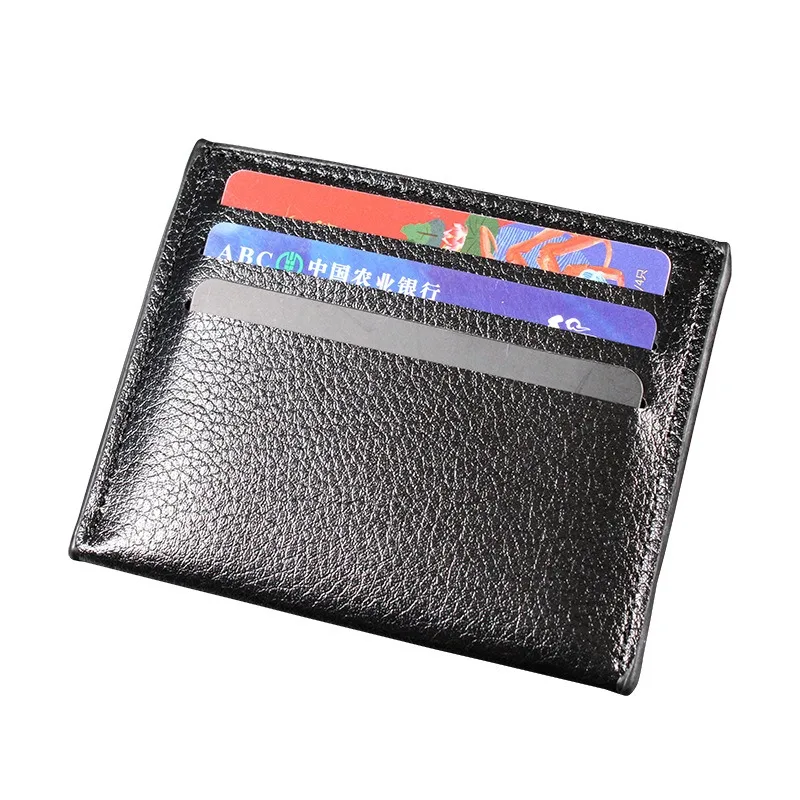 

New Ultra-thin Mini Multi-slot Leather Minimalist Card Holder