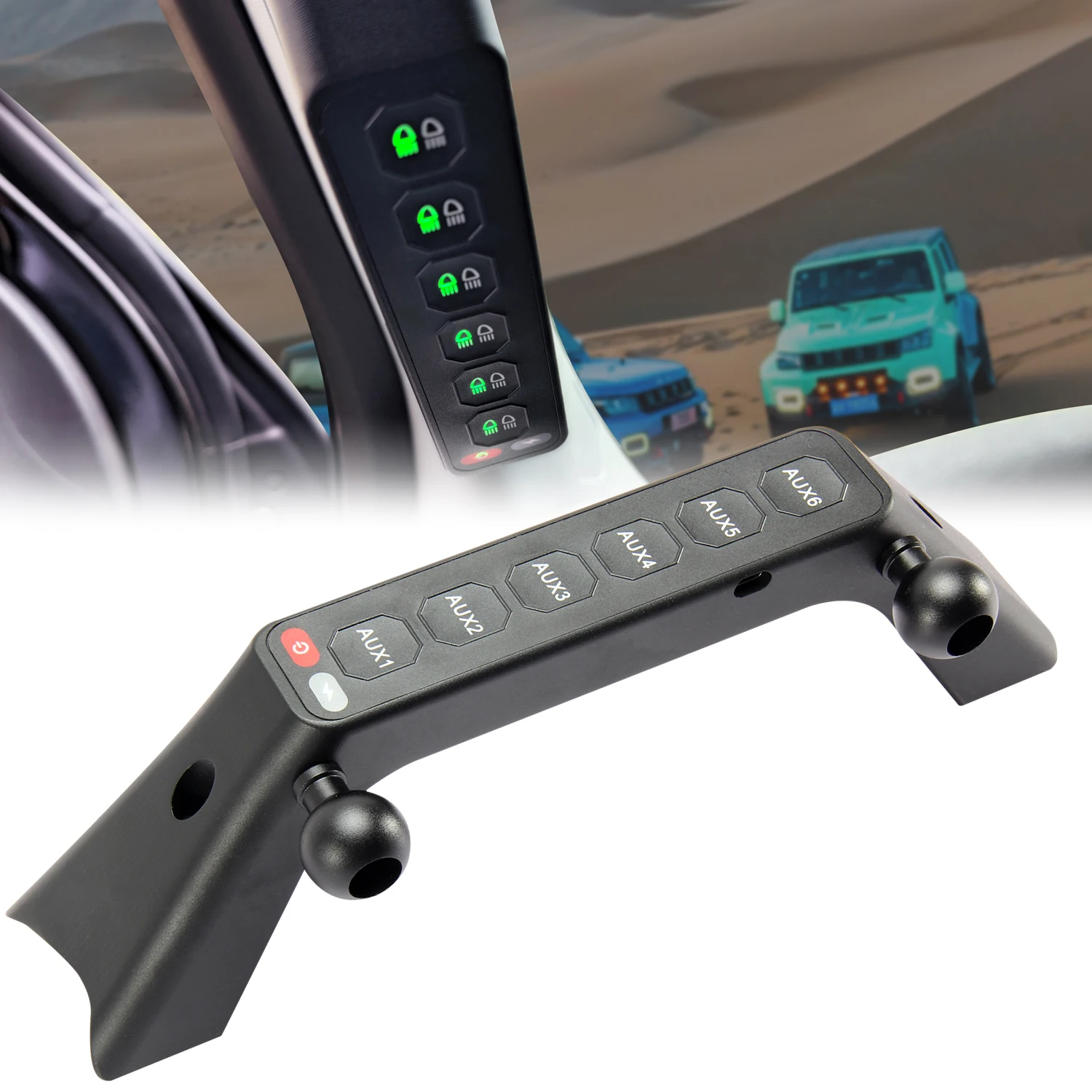 

Dedicated Orginal Car a Pillar Handle 1:1 CNC Making 12V Car 6 Gang Wireless Handle Switch Panel for Ford F150