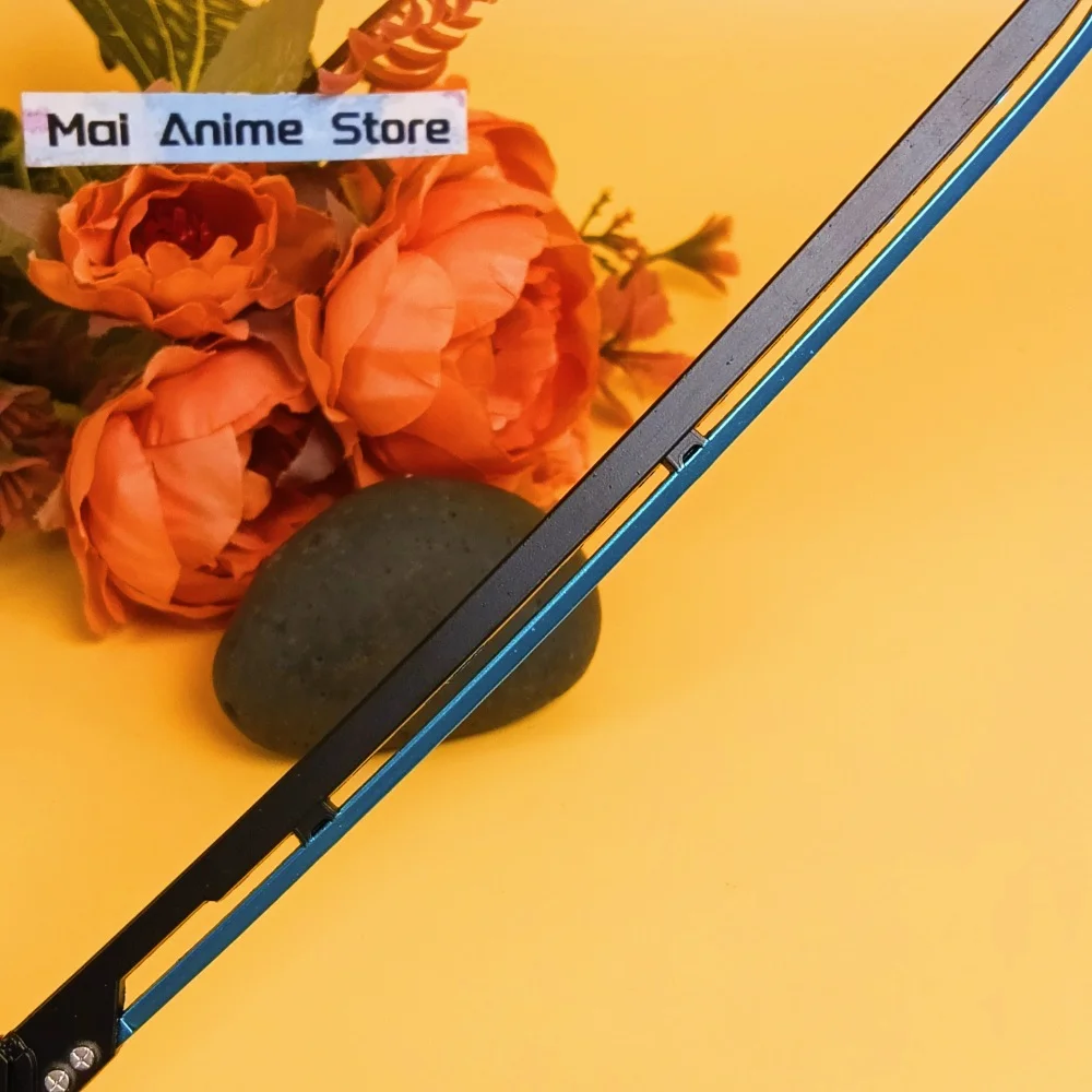 8.6인치 사이버펑크 메탈 블레이드 스틸 애니메이션 칼 카타나 실물 크기 카타나 오리지널 세이버 닌자 다마스커스 검 무딘 장난감 선물