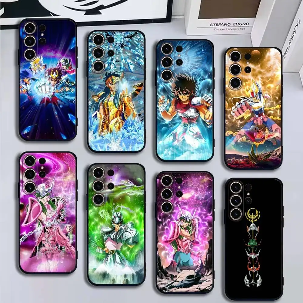 

S-Saint Seiya Knights Phone Case For SamsungS25,24,21,22,23,30,Ultra,20,Plus,Fe,Lite,Note,10,9,Soft Black Cover