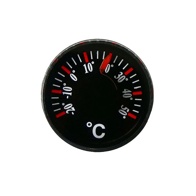Practical Mini Circular Thermometer Plastic Waterproof Dial Thermometer 20mm Scale Measurement High Accuracy Thermometer Office
