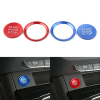 Red/Blue Car Keyless Engine Start Button Ring Interior Moulding Cover For Audi A5 A7 A8 Q5 CNC Aluminum
