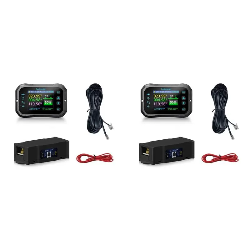 2X KM140F Wifi Coulomb Meter 400A Volt-Ammeter Power RV Battery Capacity Tester Monitor For All Batteries