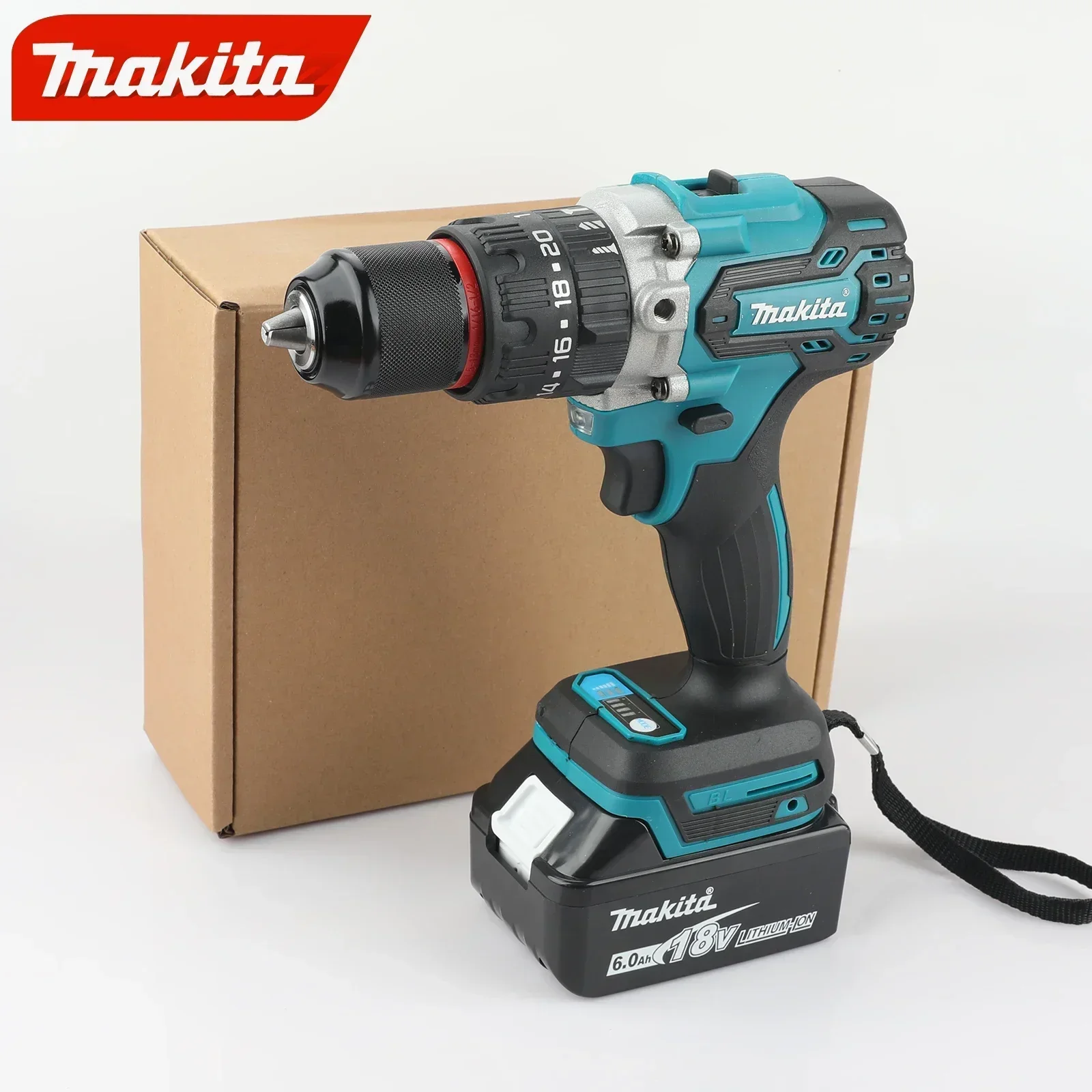 

Makita DDF487 1600 об/мин электрическая дрель 18 В аккумулятор многофункциональная бесщеточная отвертка с переменной скоростью сильные электродвигатели инструменты