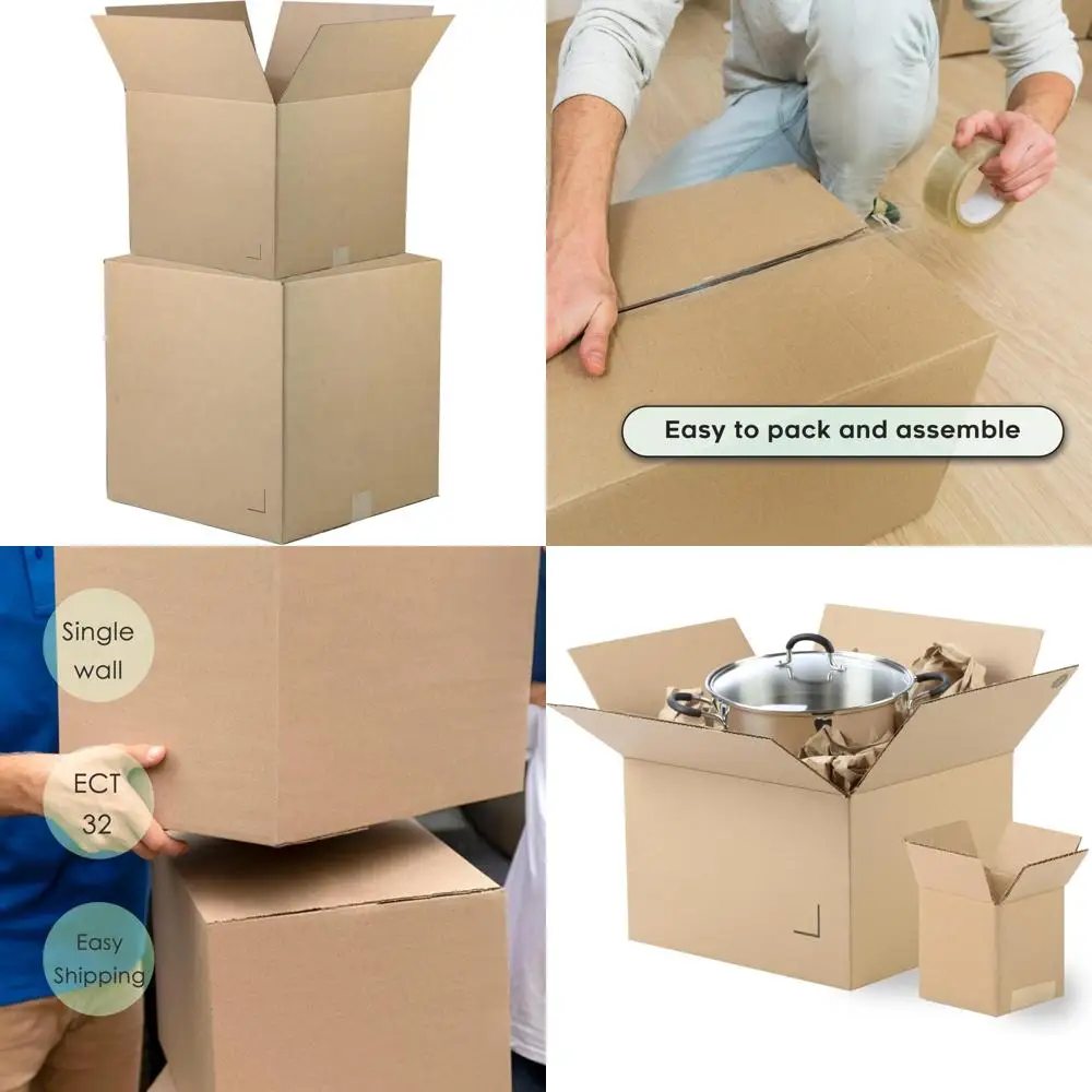 11x11x11 Corrugated Cardboard Shipping Boxes 25-Pack - Brown/Kraft for Mailing, Packing, Moving, Storage - Ideal for Business an