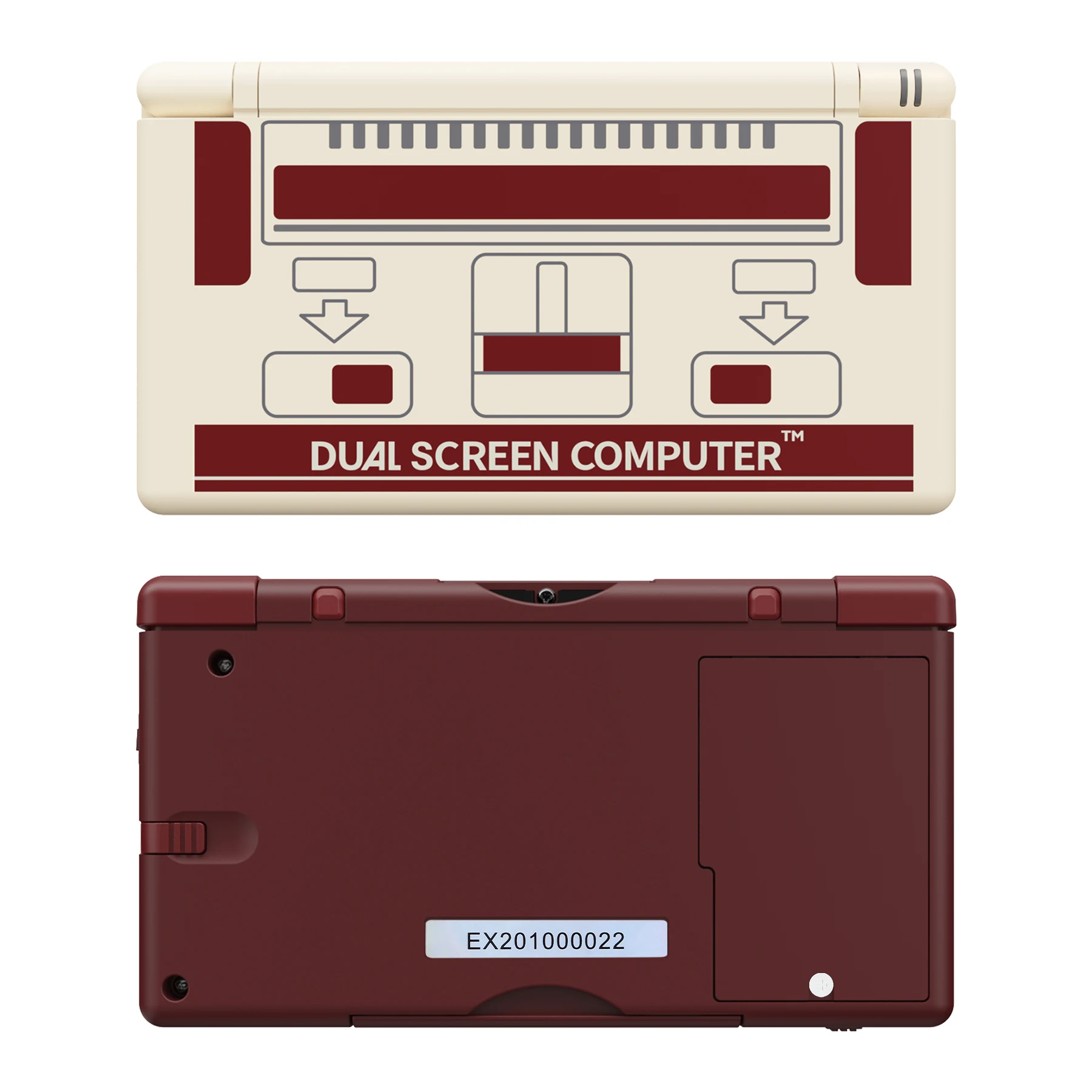 eXtremeRate Replacement Full Housing Shell for Nintendo DS Lite (NDSL), Case Cover W/Buttons & Screen Lens - Classic FC Style