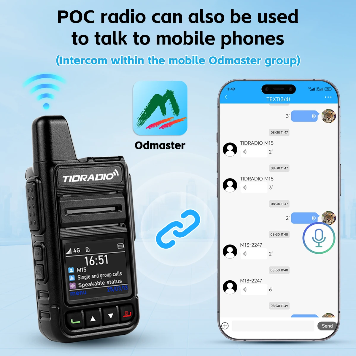 TIDRADIO M15  Long Range Walkie Talkie Global POC Radio  5000KM Walkie-Talkies Phone App "Odmaster" Friend & Group Functions - Image 3