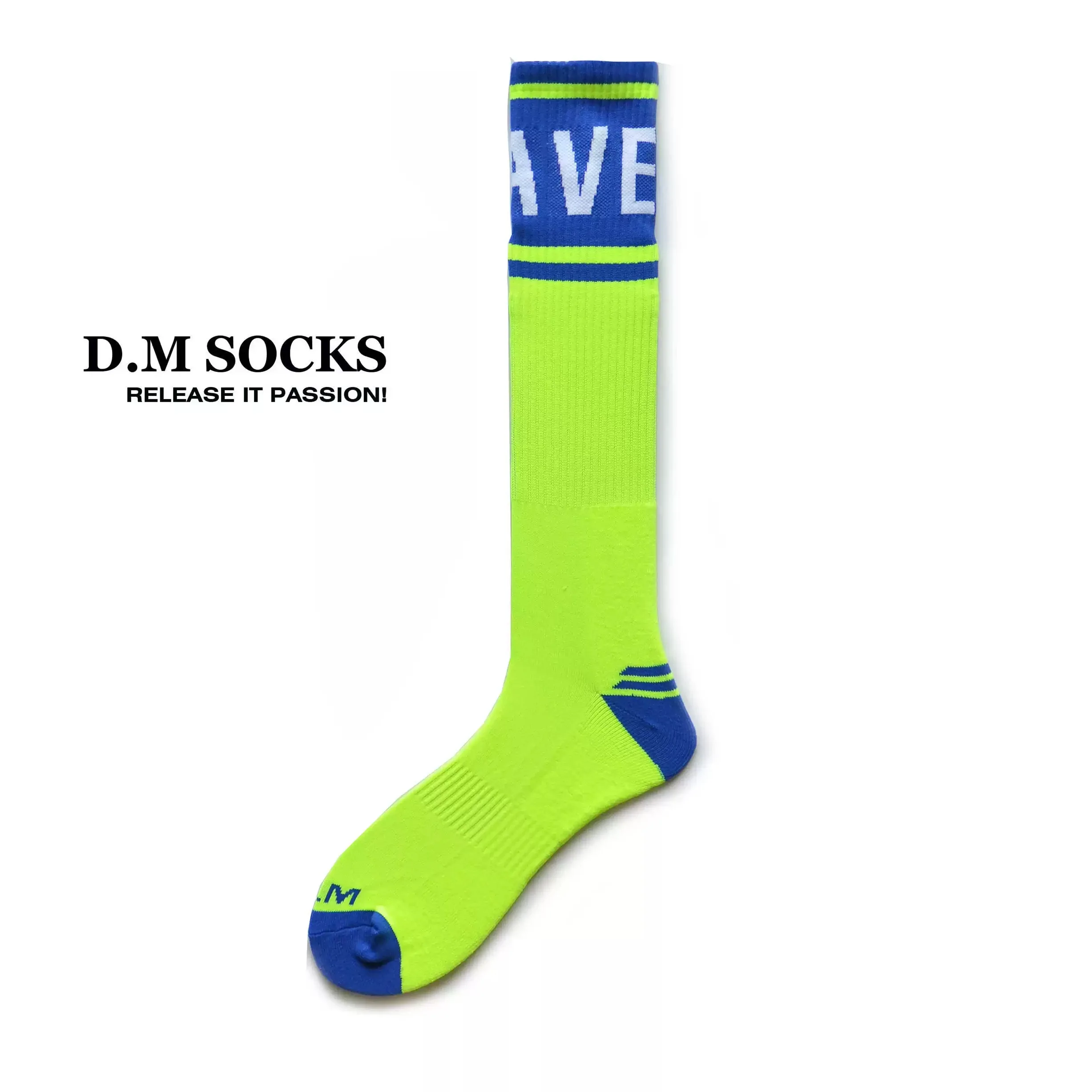 Fashion White Unique Design words Socks Men Cotton Sports Tube Football Socks Comfortable