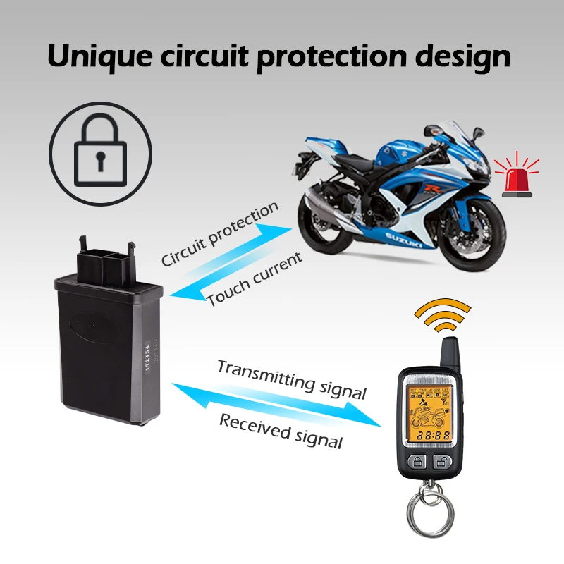 

SPY 2-Way Waterproof Motorbike Remote Engine Starter and Alarm System