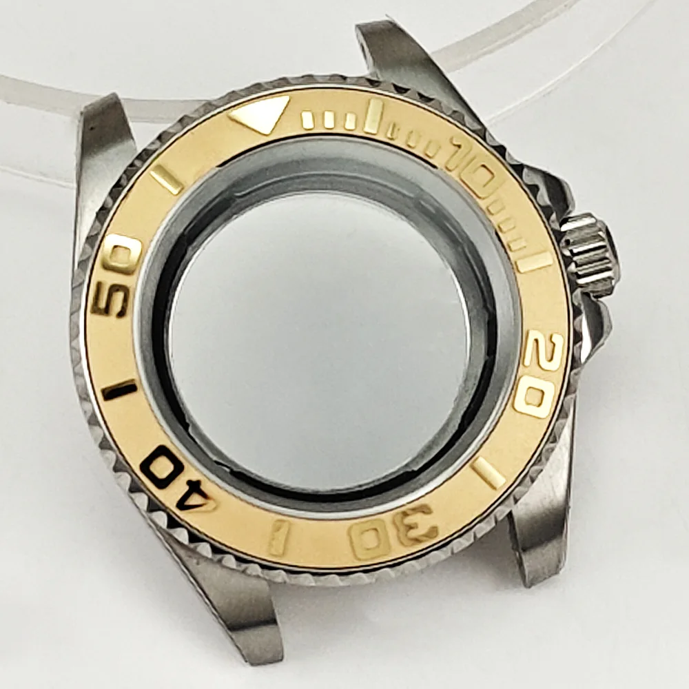 

40Mm watch accessories SUB stainless steel strap case Sapphire glass ceramic ring for NH35NH36 movement