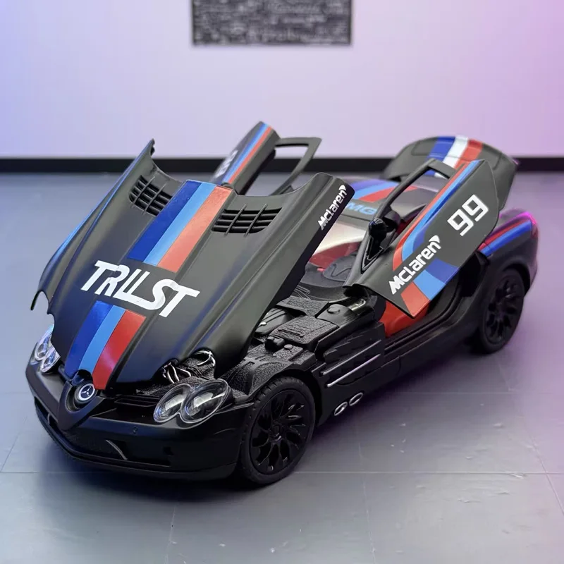 

1:24 SLR 722S Coupe Alloy Sports Car Model Diecast Metal Track Racing Vehicle Car Model Simulation Sound and Light Kids Toy Gift