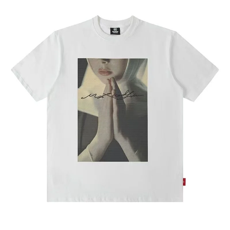 تيشيرتات مطبوعة محاكاة ساخرة أمريكية جديدة لصيف وخريف 2025 ملابس خروج غير رسمية ورياضية بأكمام قصيرة للرجال والنساء #3