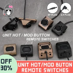 Unidade tática ModButton Hot Button, interruptor remoto de pressão, Mlok Keymod, trilho de 20 milímetros para Surefir M300, M600, DBAL-A2, PEQ15, 2.5 SF Plug