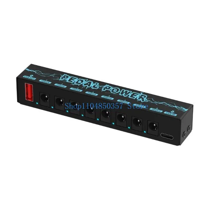 652F Insulated Guitar Effect Pedal Power Supply 8 Isolated Outputs for 9V Pedals