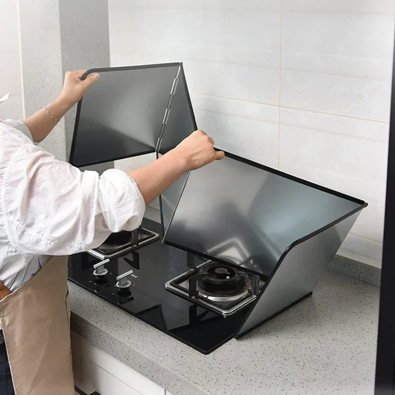 Kitchen Sink Splashback Galvanized Board Splash Guard Gas Cooker Grease Board Protective Shield on Stovetop Kitchen Accessories