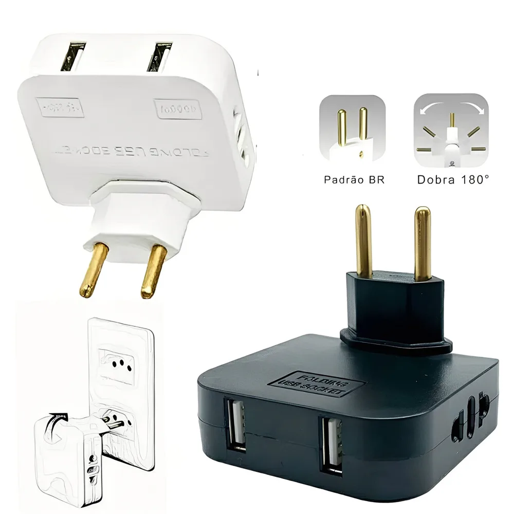 Convertidor de Enchufe Universal para 150 Países con Protección Contra Sobrecarga, Compacto para Viajes, Enchufe Eléctrico