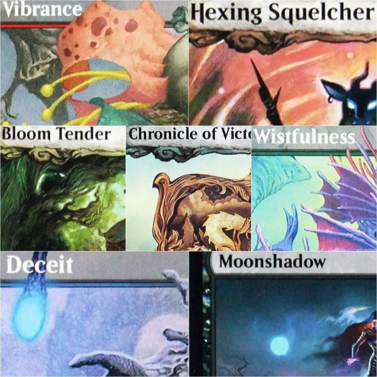 Tarjetas Proxy Mágicas Holo ECL "Chronicle of Victory/Wistfulness" Negras de Alta Calidad para Juegos de Mesa y Cartas Coleccionables