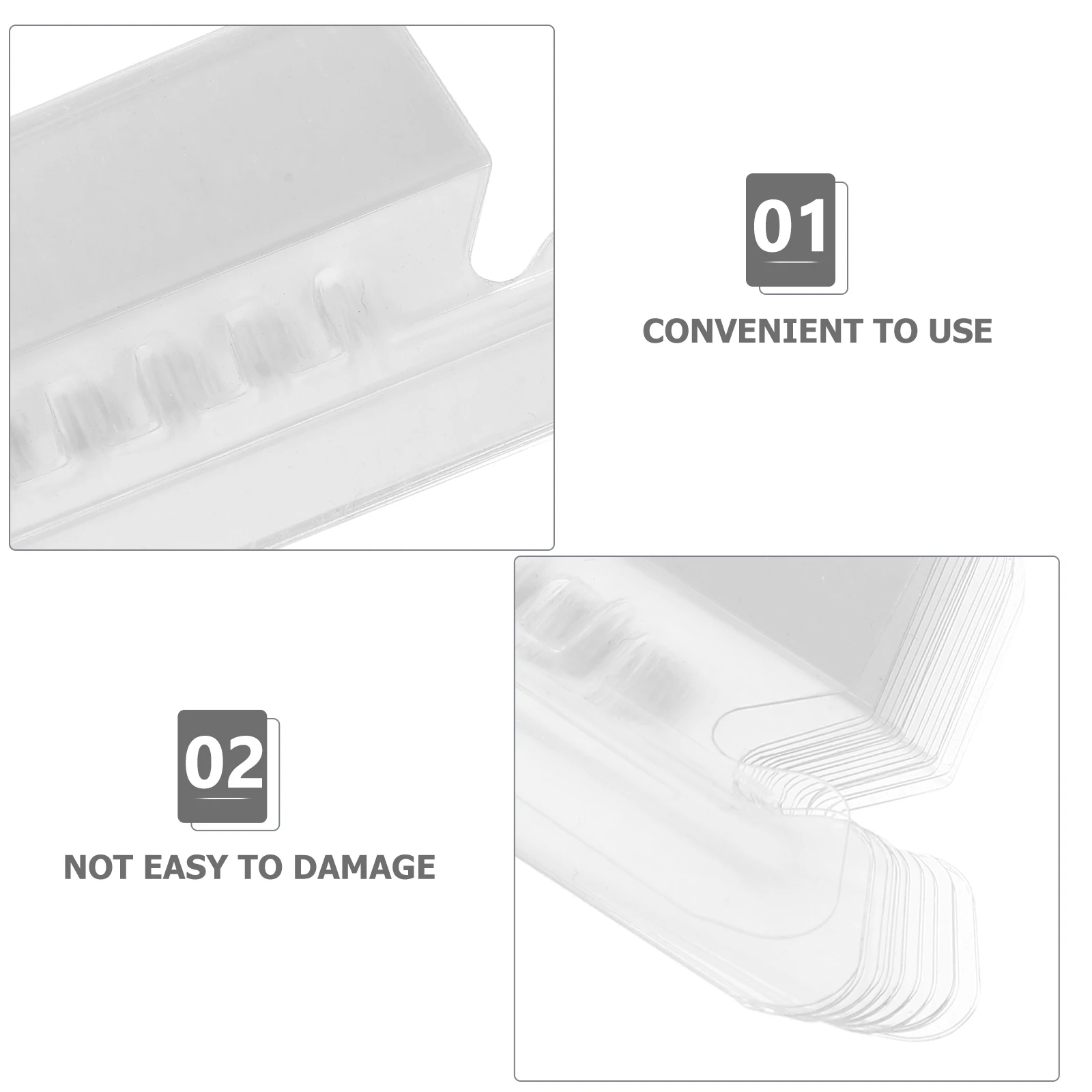 

100pcs Labels Clips Transparent PVC Hanging File Tabs Inserts File Dividers With Tabs For Binder Office Supplies