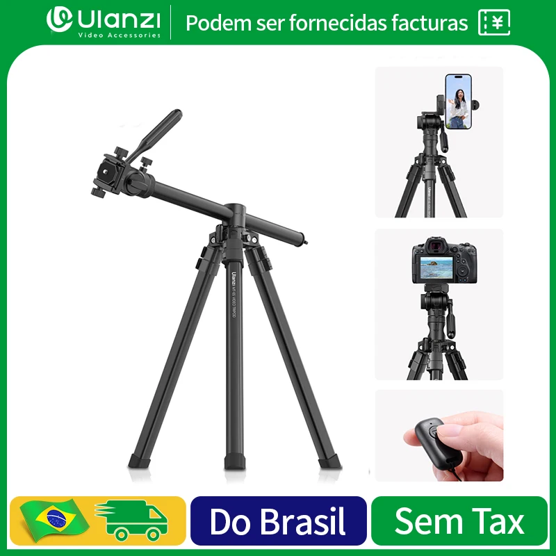 Trípode Ulanzi MT-65 de aluminio profesional Horizontal para cámara de teléfono móvil Max 1,76 M trípodes Bluetooth para Canon Nikon Sony