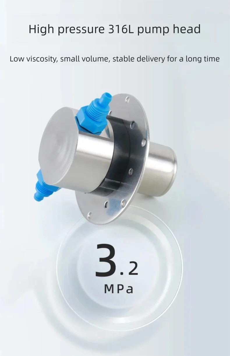 SOVOFLO MG005 Magnetic Gear Pump 0.5LPM 0.1mL/rev. 24V DC BLDC Motor 316L body PEEK gear for Methanol-to-Hydrogen Maker Inkjet
