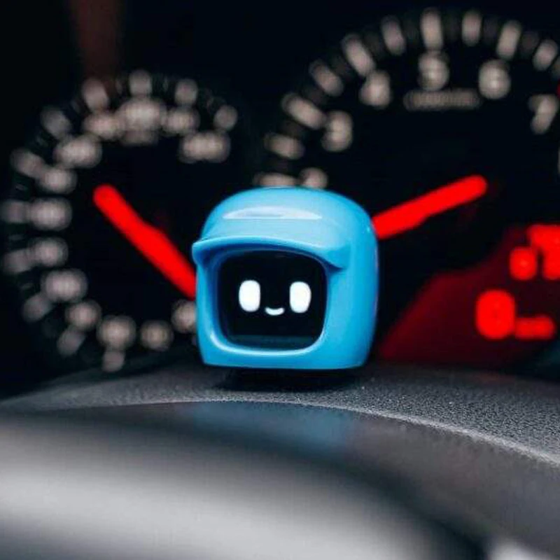 Intelligent robot car cute personality mini car interior decoration ornaments 30 + expressions