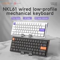 Ajazz NKL61 Wired And Matte Office Keyboard 61-Key Slim Body ABS Wired Office Keyboard Suitable For Office Use